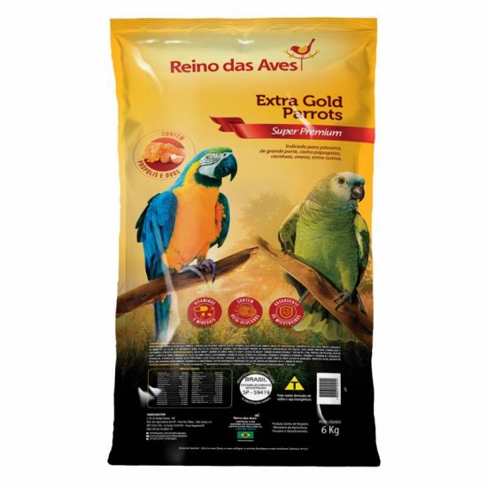 EXTRA GOLD PARROT SC 6KG (REINO DAS AVES